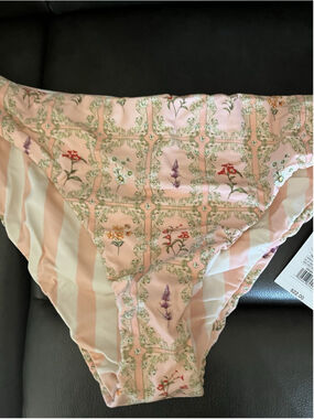 NWT Aguabendita Swim Bottom Only Low Rise Cheeky Plus Size 1x Peachy Pink SEE